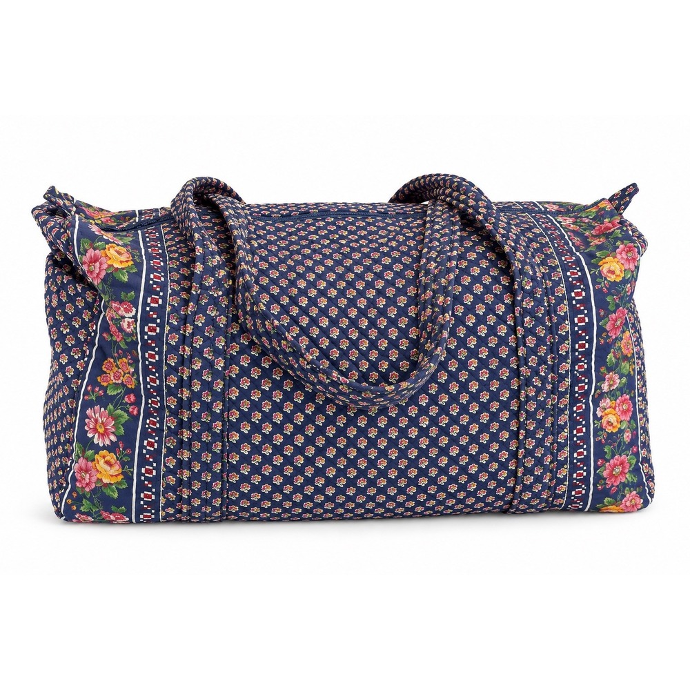 Vera Bradley Royal Quilted Weekender Travel Duffel Bag Vintage